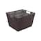 Simplify Large Chocolate Rattan Storage Basket